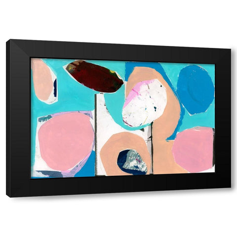 Color Trend II Black Modern Wood Framed Art Print with Double Matting by Cartissi