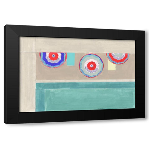 By the Pool II Black Modern Wood Framed Art Print with Double Matting by Cartissi
