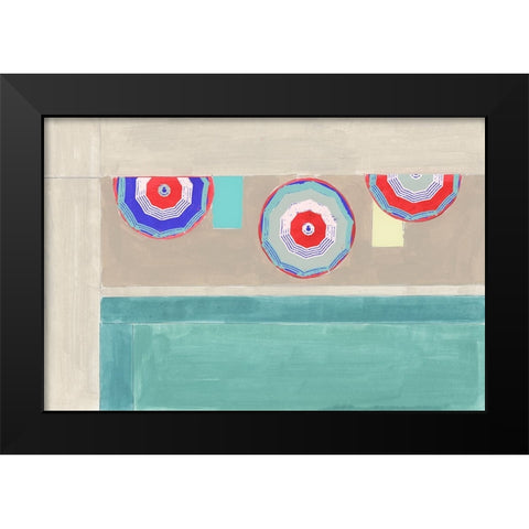 By the Pool II Black Modern Wood Framed Art Print by Cartissi