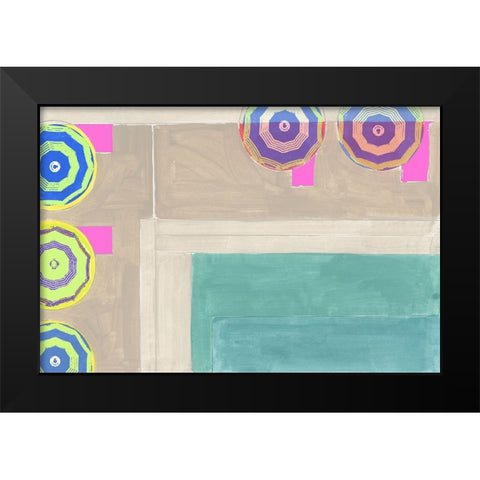 By the Pool III Black Modern Wood Framed Art Print by Cartissi