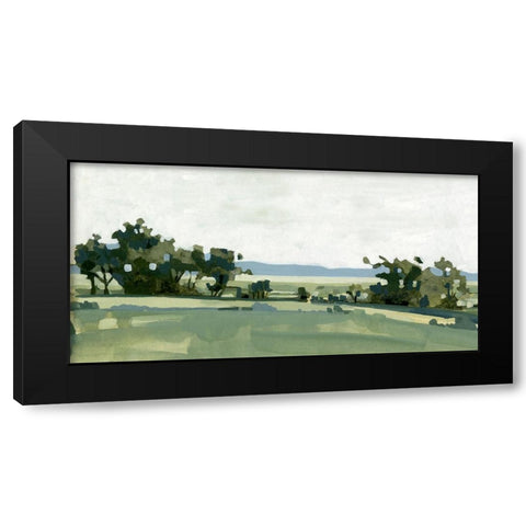 Breezy Landscape III Black Modern Wood Framed Art Print with Double Matting by Caroline, Emma