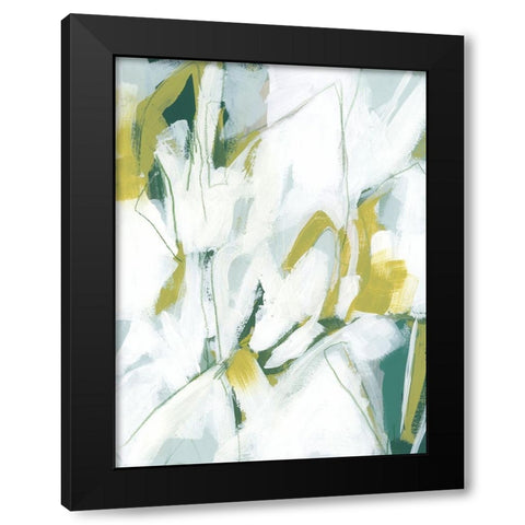 Emerald Ice II Black Modern Wood Framed Art Print by Vess, June Erica