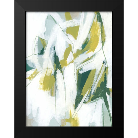 Emerald Ice III Black Modern Wood Framed Art Print by Vess, June Erica