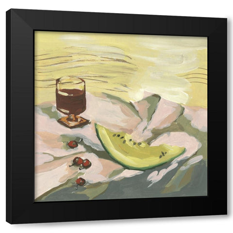 Picnic in the Grass II Black Modern Wood Framed Art Print with Double Matting by Wang, Melissa