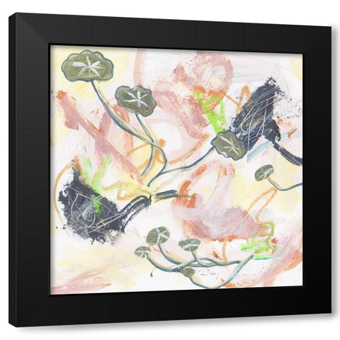 Chartreuse III Black Modern Wood Framed Art Print with Double Matting by Wang, Melissa