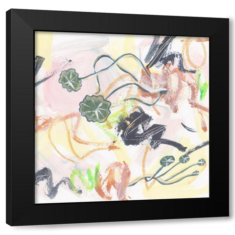Chartreuse VI Black Modern Wood Framed Art Print with Double Matting by Wang, Melissa