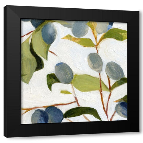 Olives on the Branch I Black Modern Wood Framed Art Print with Double Matting by Caroline, Emma
