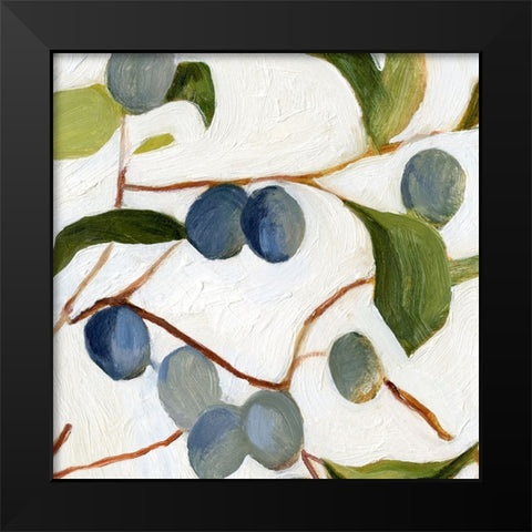Olives on the Branch IV Black Modern Wood Framed Art Print by Caroline, Emma