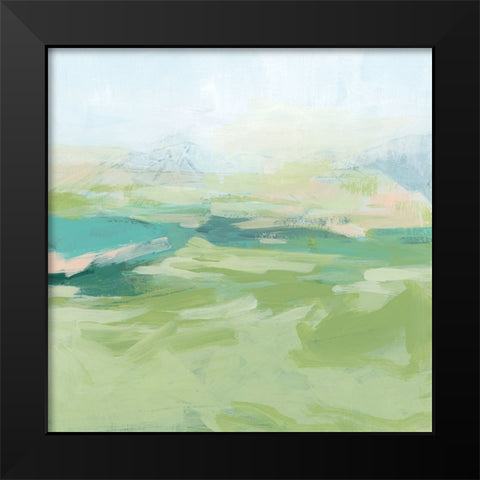 Field Fresco I Black Modern Wood Framed Art Print by Vess, June Erica