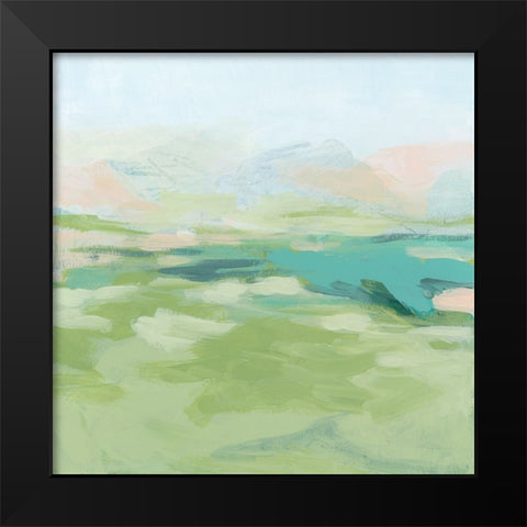 Field Fresco II Black Modern Wood Framed Art Print by Vess, June Erica