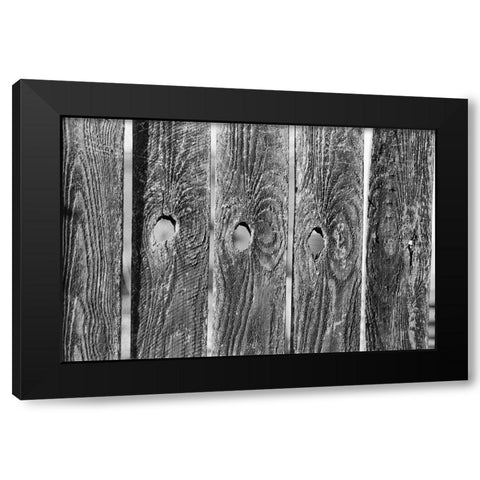 Found Textures II Black Modern Wood Framed Art Print with Double Matting by Johnson, Jason