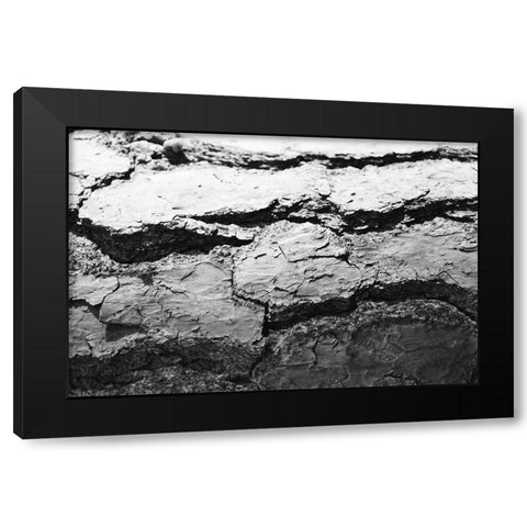 Found Textures IV Black Modern Wood Framed Art Print with Double Matting by Johnson, Jason