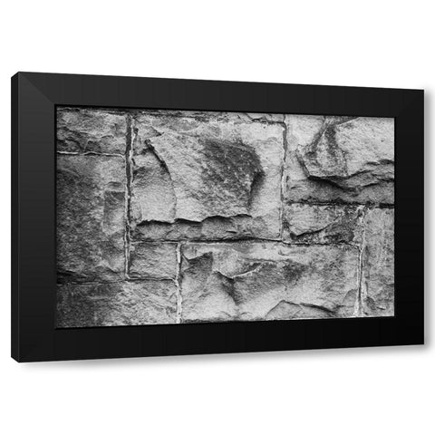 Found Textures VI Black Modern Wood Framed Art Print with Double Matting by Johnson, Jason
