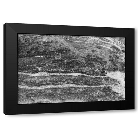 Found Textures X Black Modern Wood Framed Art Print with Double Matting by Johnson, Jason