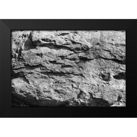 Found Textures XV Black Modern Wood Framed Art Print by Johnson, Jason