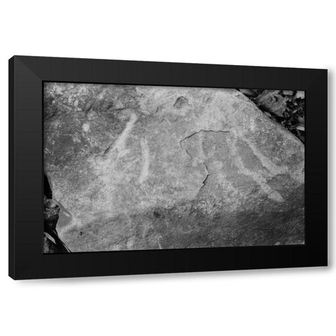 Found Textures XVII Black Modern Wood Framed Art Print by Johnson, Jason