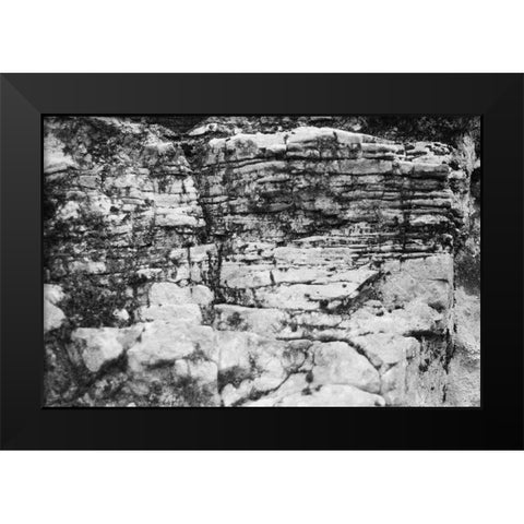 Found Textures XVIII Black Modern Wood Framed Art Print by Johnson, Jason