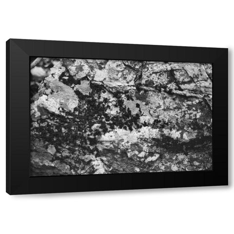 Found Textures XX Black Modern Wood Framed Art Print with Double Matting by Johnson, Jason