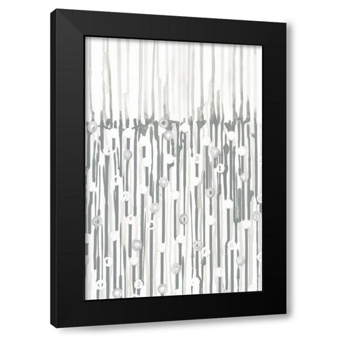 Silver Rain II Black Modern Wood Framed Art Print with Double Matting by Lam, Vanna