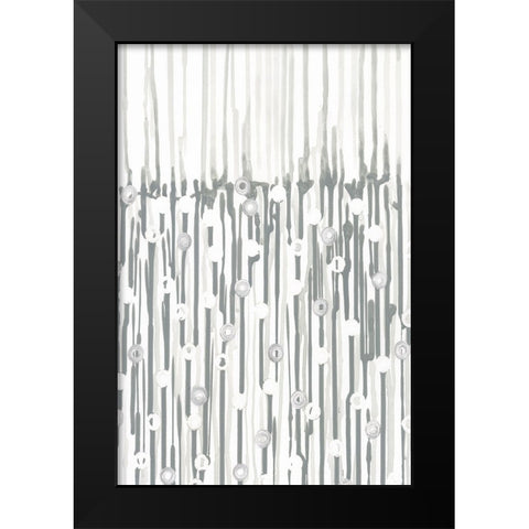 Silver Rain II Black Modern Wood Framed Art Print by Lam, Vanna