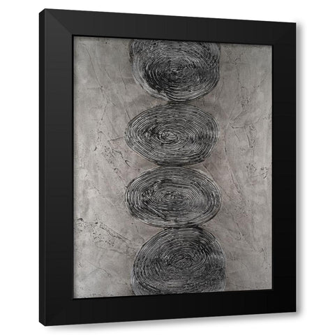 Stacked Halos II Black Modern Wood Framed Art Print by Willett, Michael