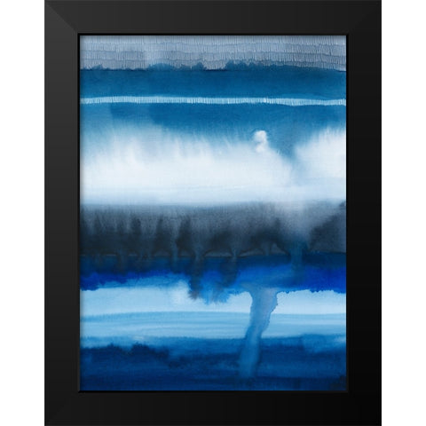 Deep Blue Shore I Black Modern Wood Framed Art Print by Popp, Grace