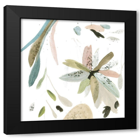 Minty Garden II Black Modern Wood Framed Art Print by Wang, Melissa