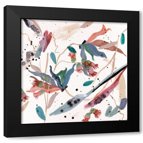 Contemporary Floral Composition III Black Modern Wood Framed Art Print by Wang, Melissa