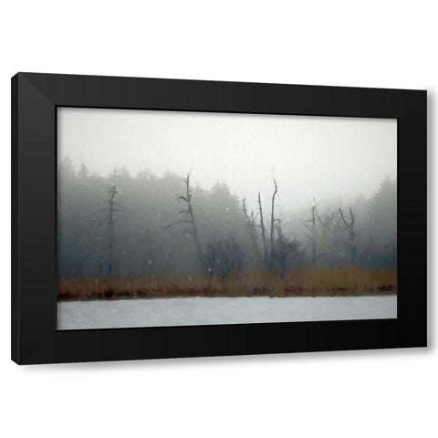 Desolate Beach Black Modern Wood Framed Art Print by Curinga, Kim