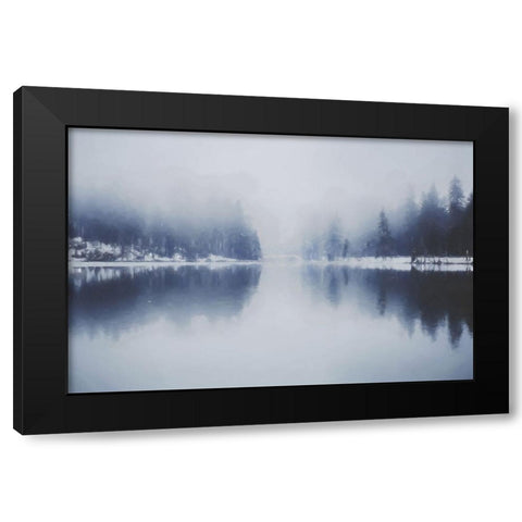 Blue Dawn Black Modern Wood Framed Art Print by Curinga, Kim