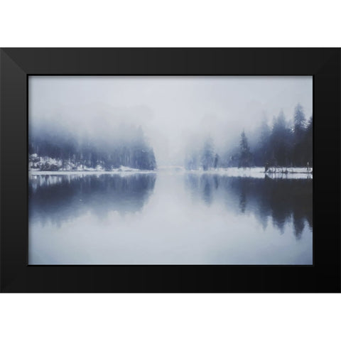 Blue Dawn Black Modern Wood Framed Art Print by Curinga, Kim