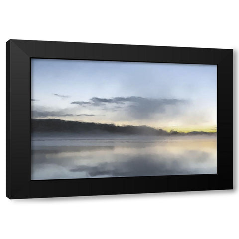 Sunrise Lake Black Modern Wood Framed Art Print with Double Matting by Curinga, Kim
