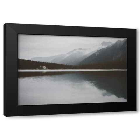 Lake Vista Black Modern Wood Framed Art Print by Curinga, Kim