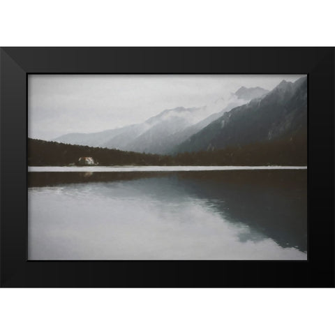 Lake Vista Black Modern Wood Framed Art Print by Curinga, Kim