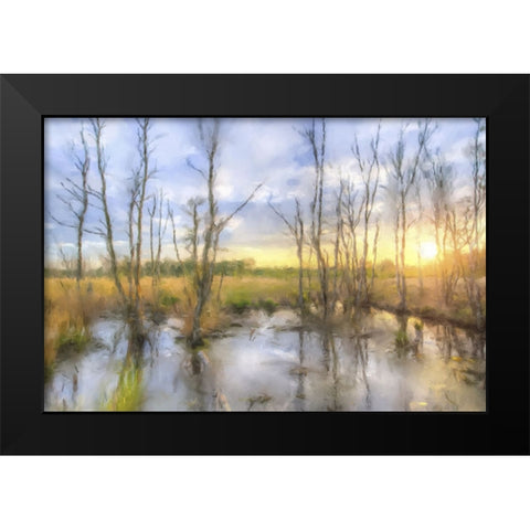 Sunrise Swamp Black Modern Wood Framed Art Print by Curinga, Kim