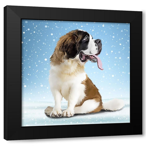 Snow Bernie Black Modern Wood Framed Art Print with Double Matting by Curinga, Kim