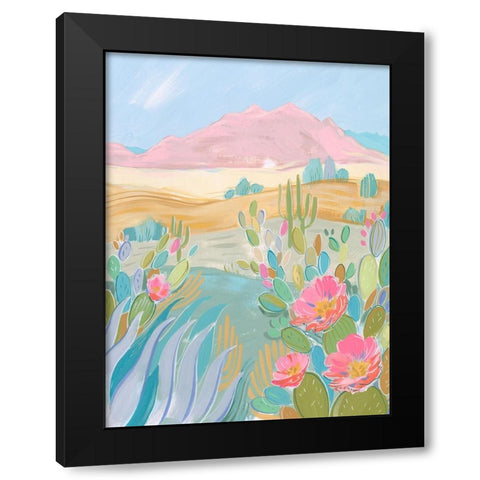 Pastel Desert II Black Modern Wood Framed Art Print with Double Matting by Marr, Laura