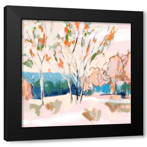 Cherry Spring III Black Modern Wood Framed Art Print with Double Matting by Wang, Melissa