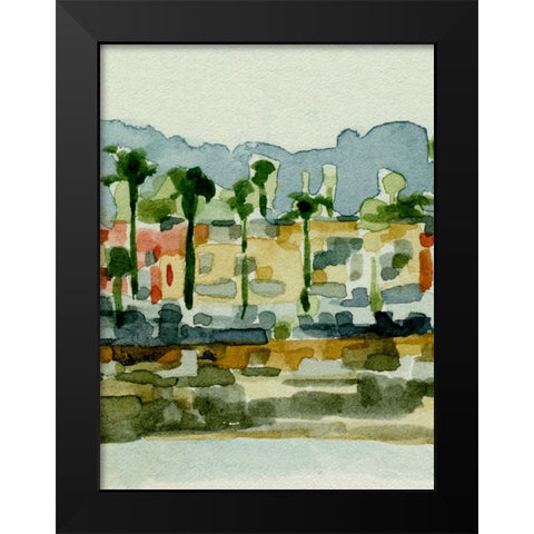 Beach Town I Black Modern Wood Framed Art Print by Caroline, Emma