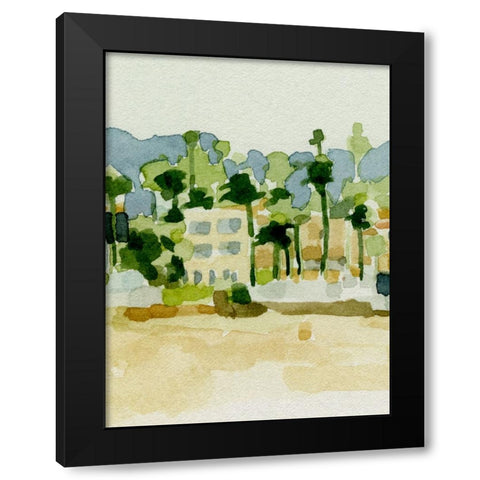 Beach Town III Black Modern Wood Framed Art Print by Caroline, Emma