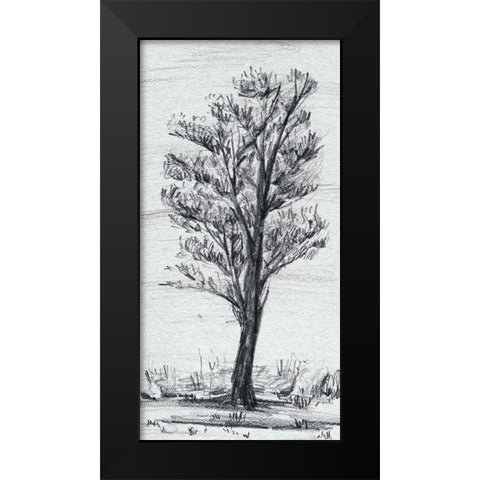 Tree in the Woods II Black Modern Wood Framed Art Print by Wang, Melissa