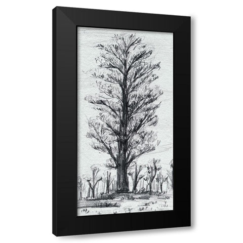 Tree in the Woods IV Black Modern Wood Framed Art Print with Double Matting by Wang, Melissa