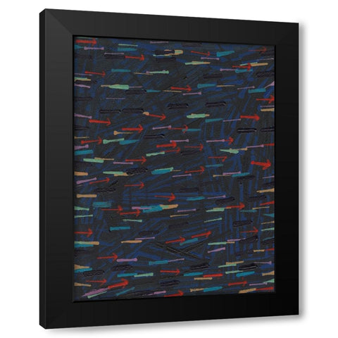 Forward I Black Modern Wood Framed Art Print by Fuchs, Jodi