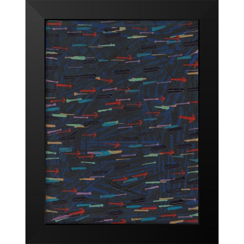 Forward I Black Modern Wood Framed Art Print by Fuchs, Jodi