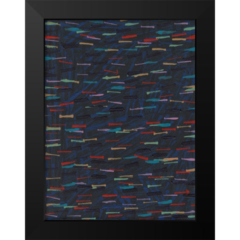 Forward II Black Modern Wood Framed Art Print by Fuchs, Jodi