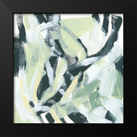 Jungle Rhythm III Black Modern Wood Framed Art Print by Vess, June Erica