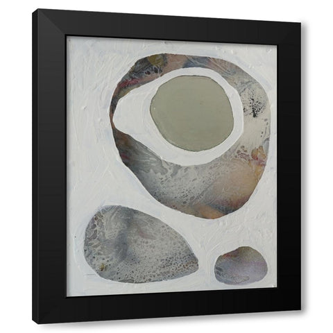 Orbs II Black Modern Wood Framed Art Print with Double Matting by Ferrell, Erin McGee