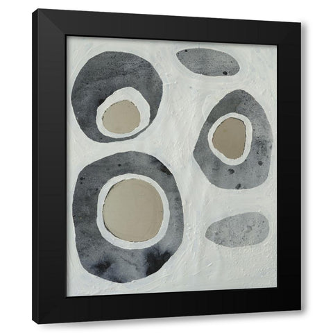 Orbs III Black Modern Wood Framed Art Print with Double Matting by Ferrell, Erin McGee