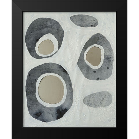 Orbs III Black Modern Wood Framed Art Print by Ferrell, Erin McGee