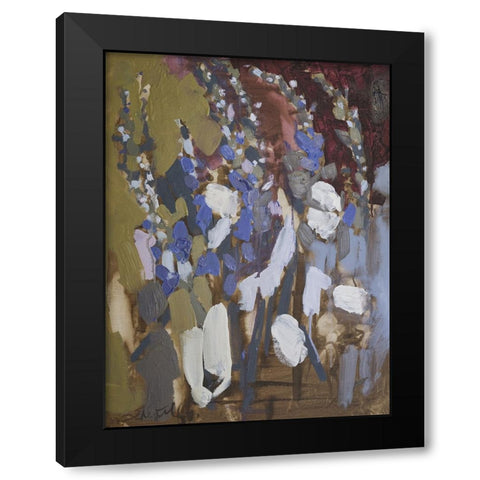 Idiosyncratic Floral  IV Black Modern Wood Framed Art Print by Ferrell, Erin McGee